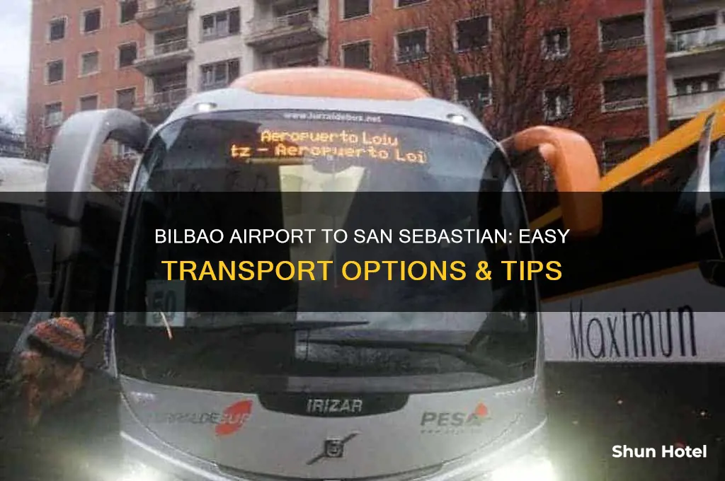how to get from bilbao airport to san sebastian