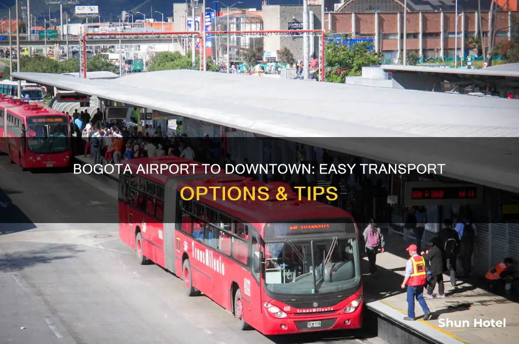 how to get from bogota airport to downtown