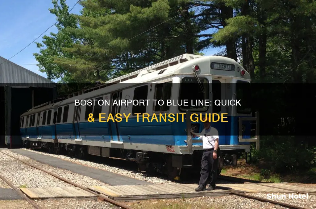 how to get from boston airport to blue line subway