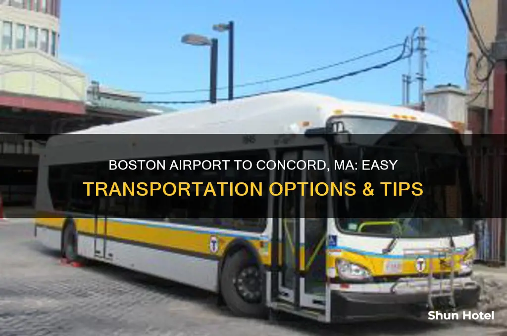 how to get from boston airport to concord ma