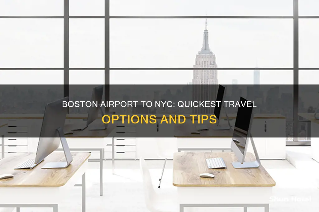 how to get from boston airport to new york