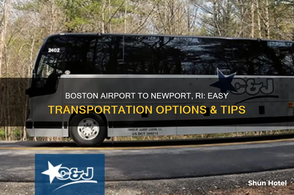 how to get from boston airport to newport rhode island