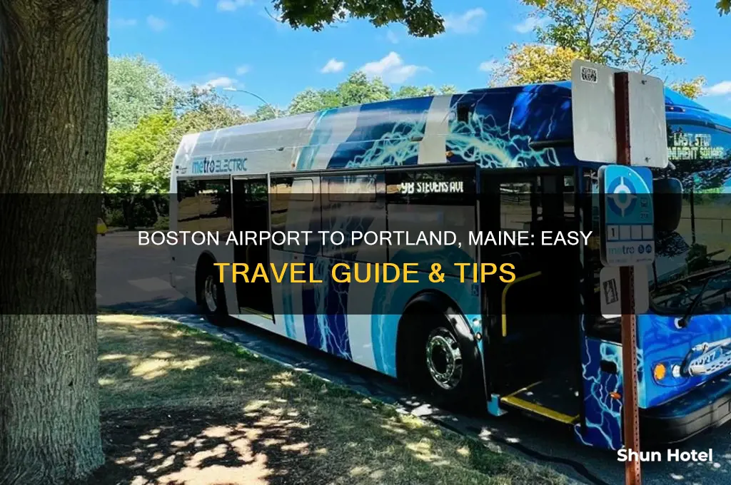 how to get from boston airport to portland maine