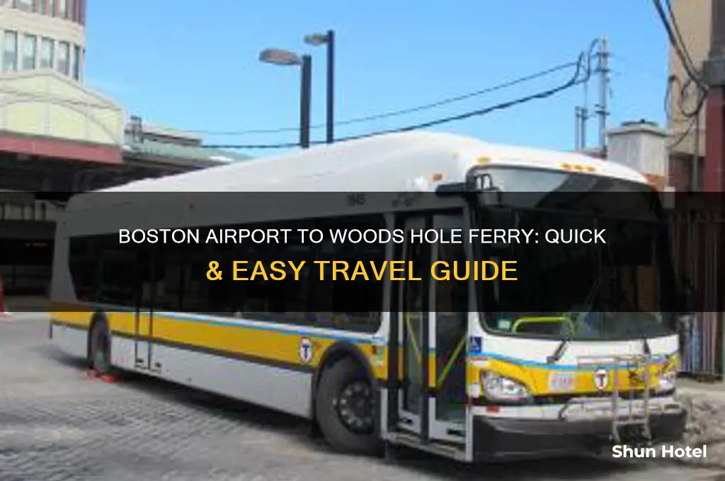 how to get from boston airport to woods hole ferry