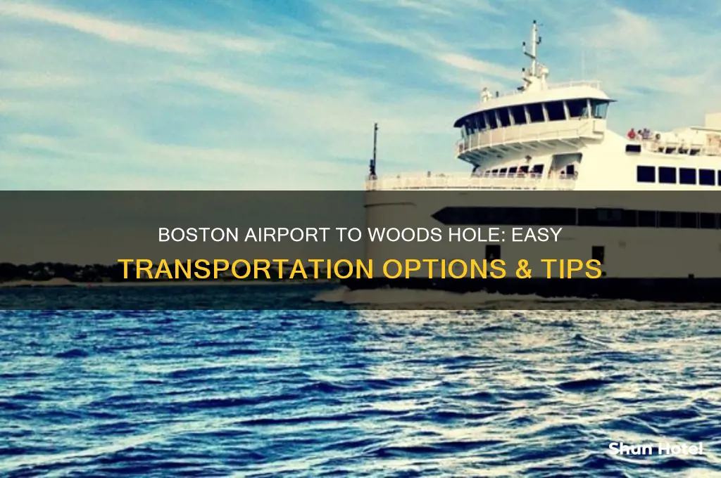 how to get from boston airport to woods hole