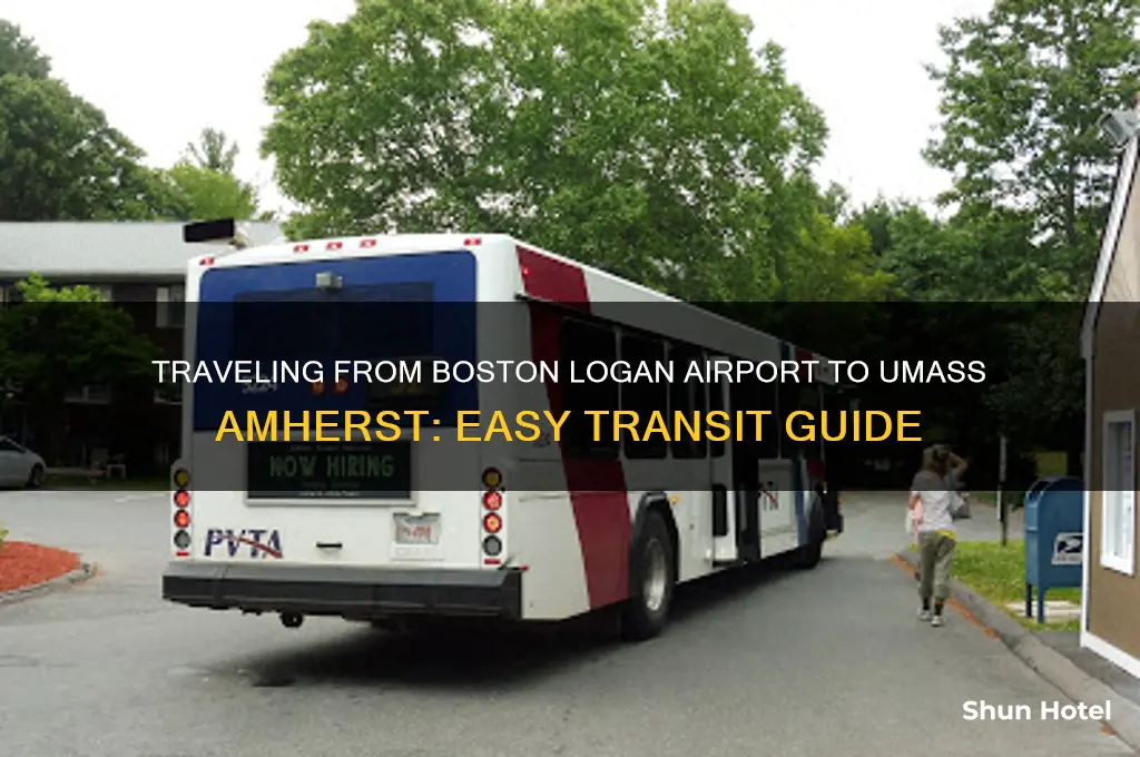 how to get from boston logan airport to umass amherst