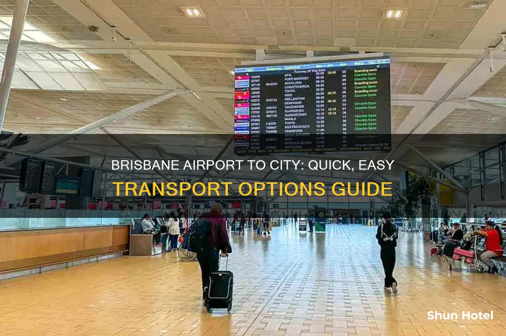 how to get from brisbane airport into the city