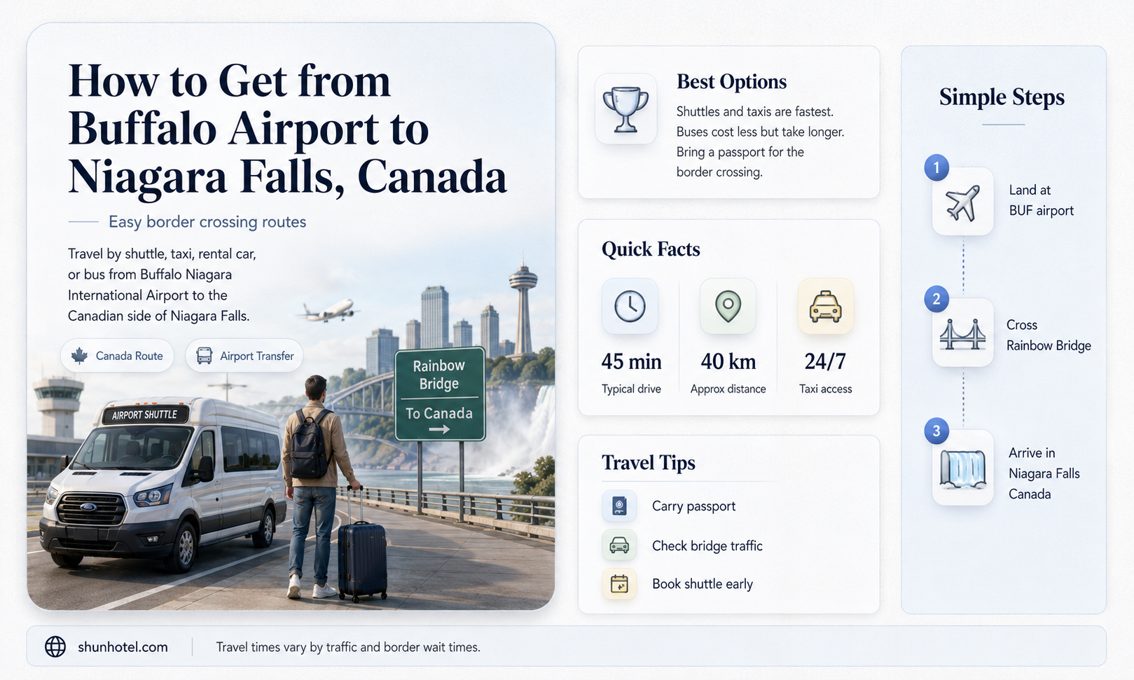 are there buses from buffalo airport to niagara falls canada
