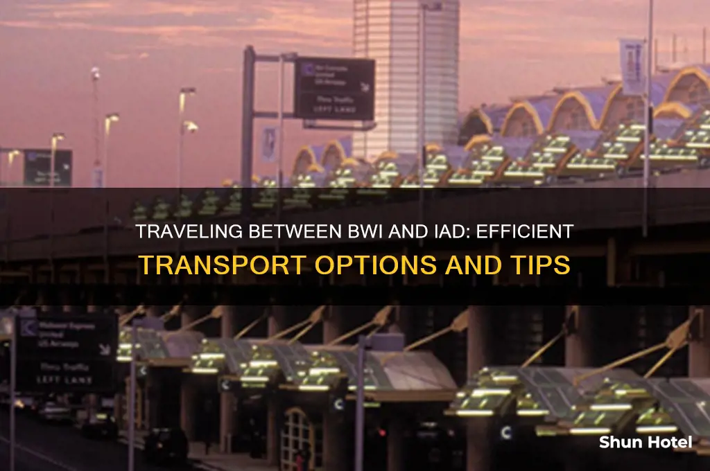 how to get from bwi airpory to iad airport