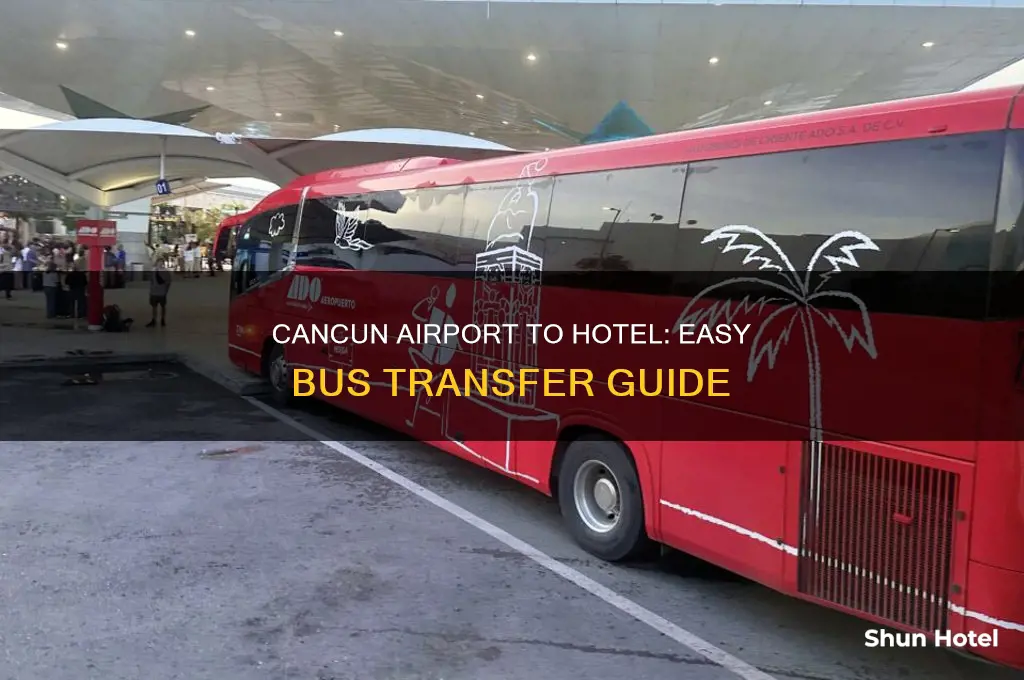 how to get from cancun airport to hotel bus
