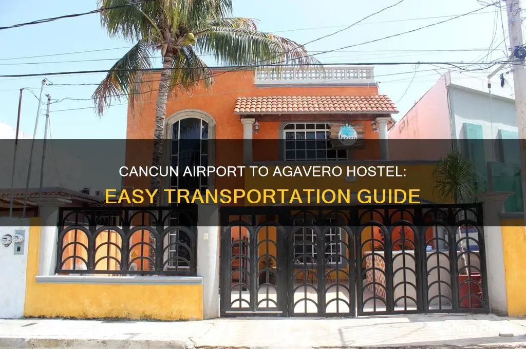 how to get from cancun international airport to agavero hostel