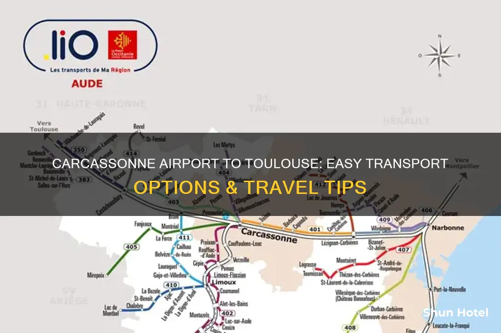 how to get from carcassonne airport to toulouse