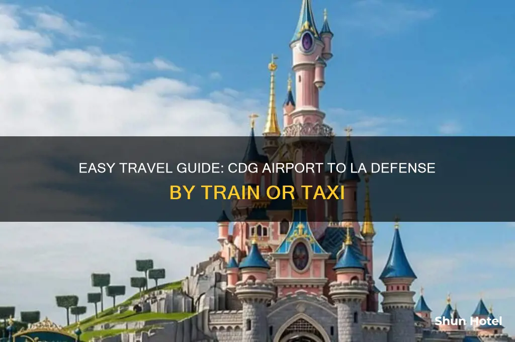 how to get from cdg airport to la defense
