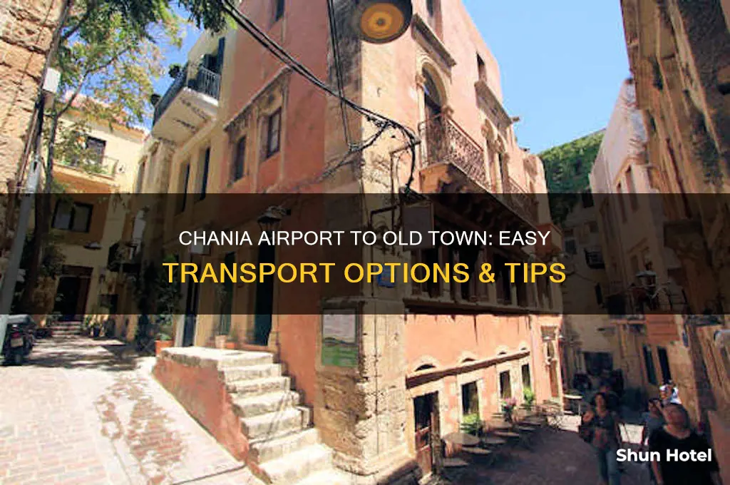 how to get from chania airport to old town