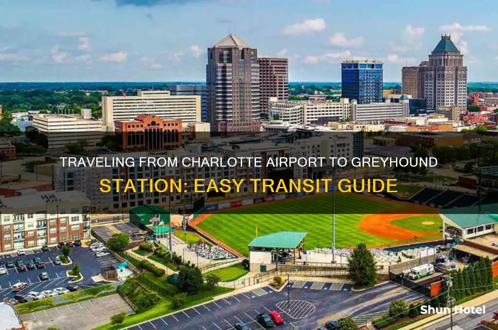how to get from charlotte airport to greyhound station