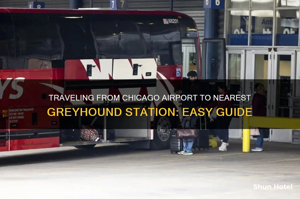 how to get from chicago airport to closest greyhound station