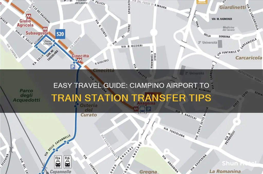 how to get from ciampino airport to train station