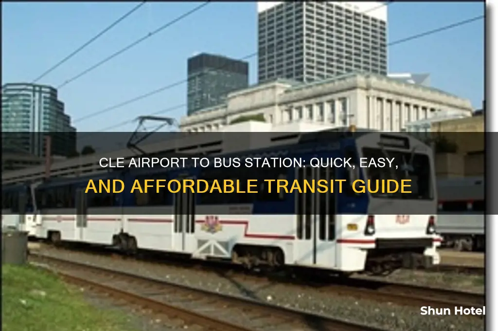 how to get from cle airport to bus station