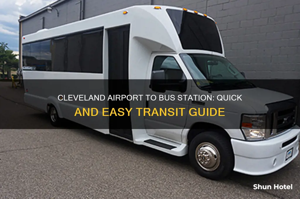 how to get from cleveland airport to cleveland bus station
