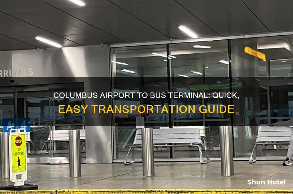 how to get from columbus airport to bus terminal