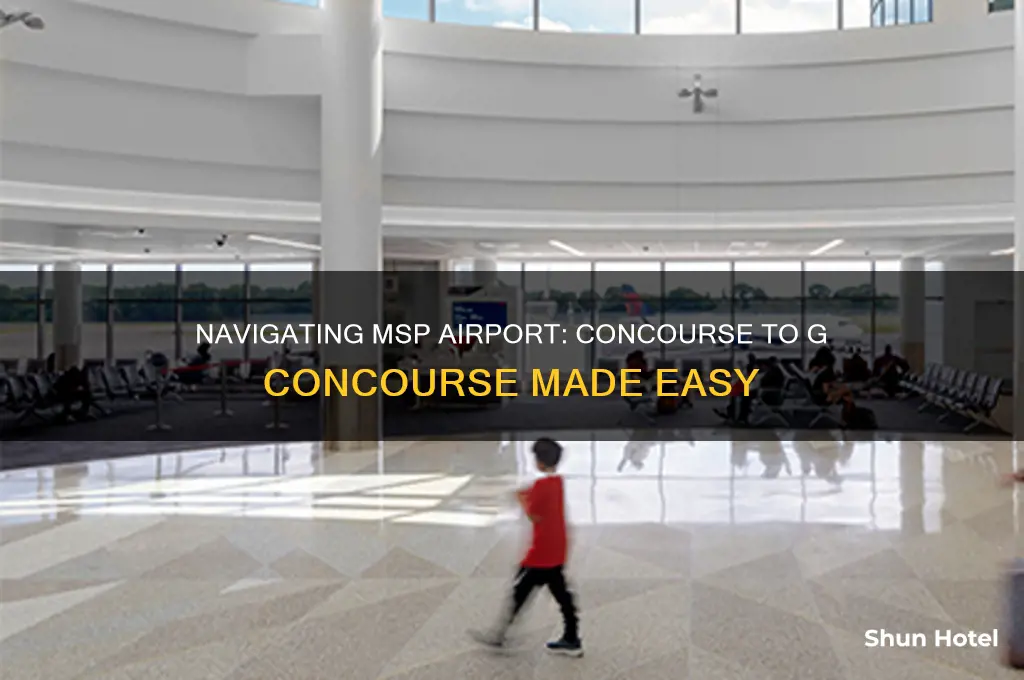 how to get from concourse to g concourse msp airport