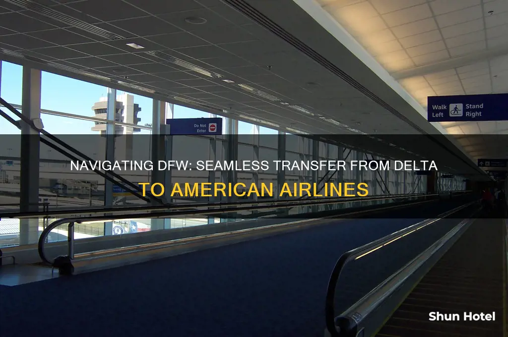 how to get from delta to american at dfw airport