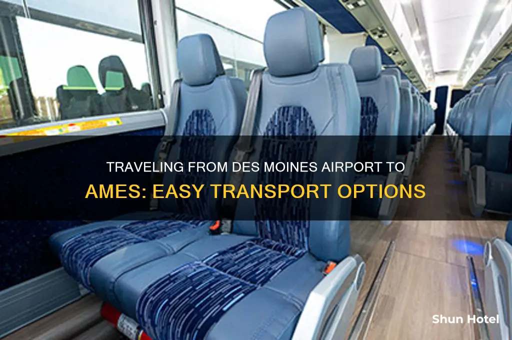 how to get from des moines airport to ames