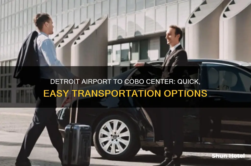 how to get from detroit airport to cobo center