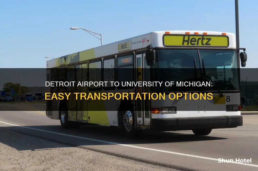 how to get from detroit airport to university of michigan