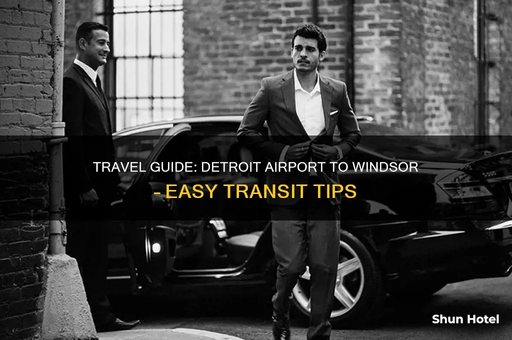 how to get from detroit airport to windsor