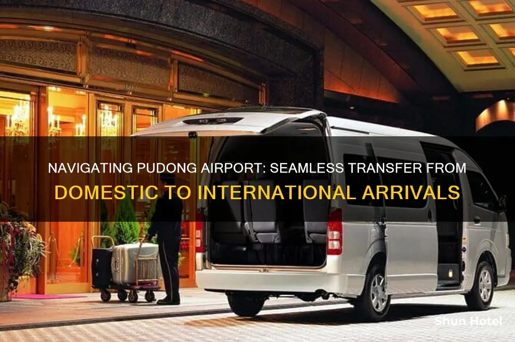 how to get from domestic to international arrivals pudong airport
