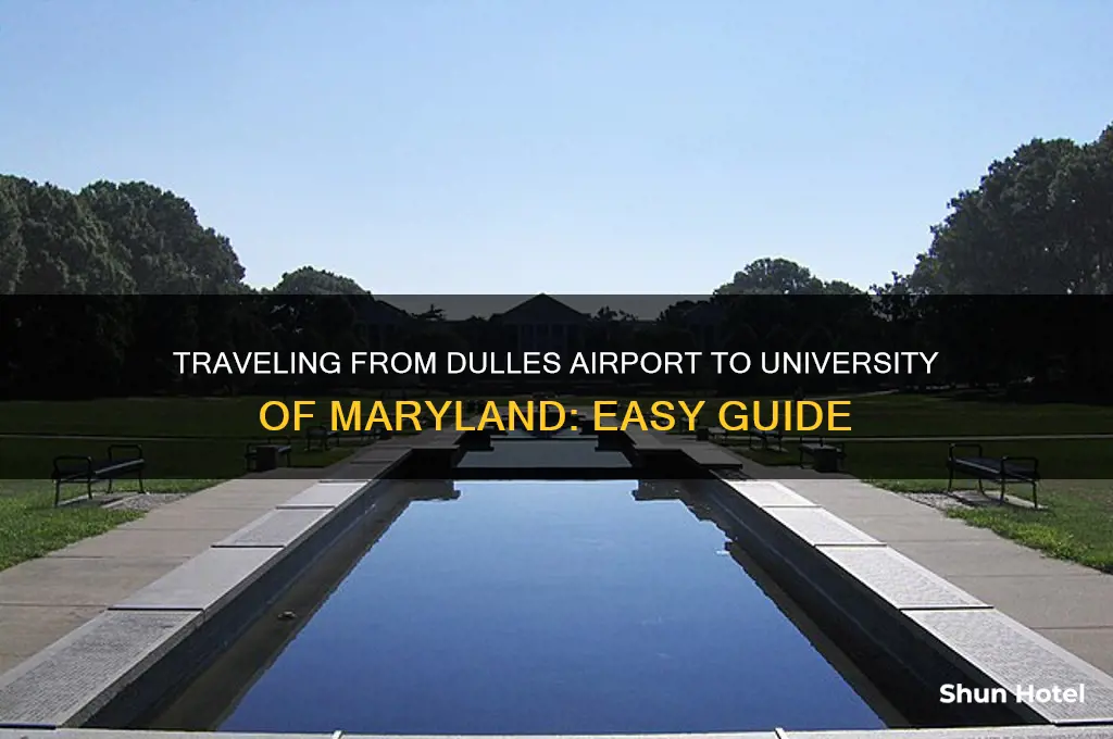 how to get from dulles airport to university of maryland