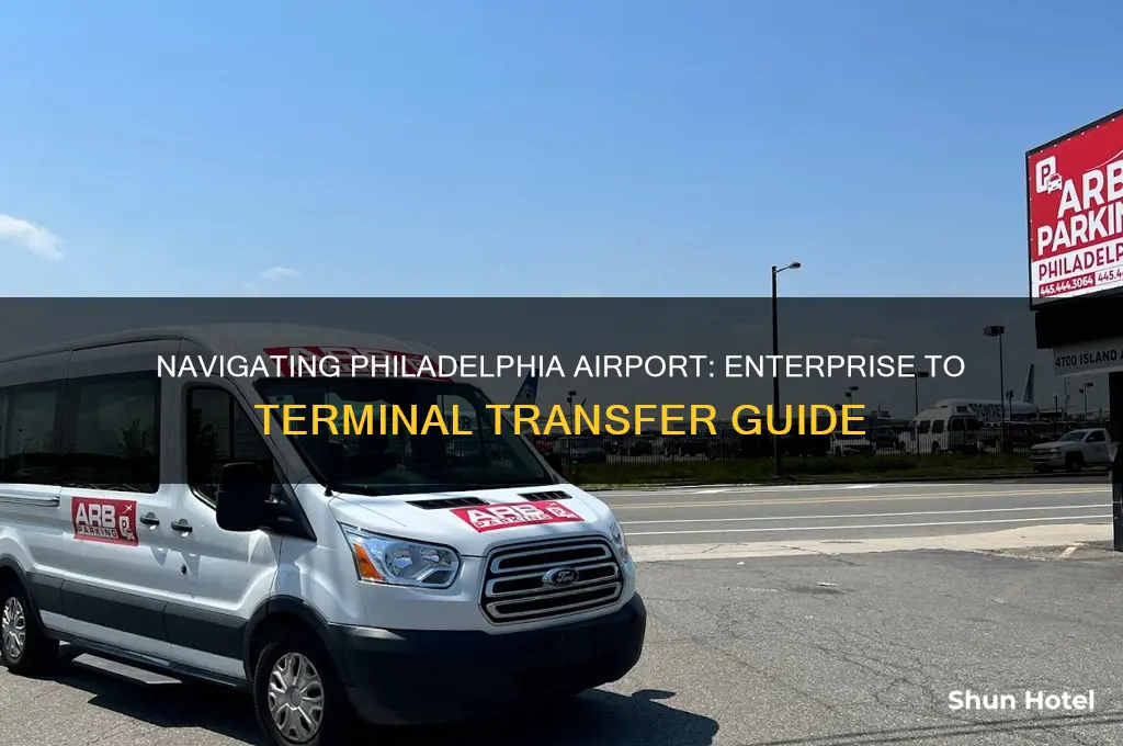 how to get from enterprise to terminal philadelphia airport
