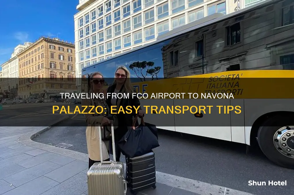 how to get from fco airport to navona palazzo