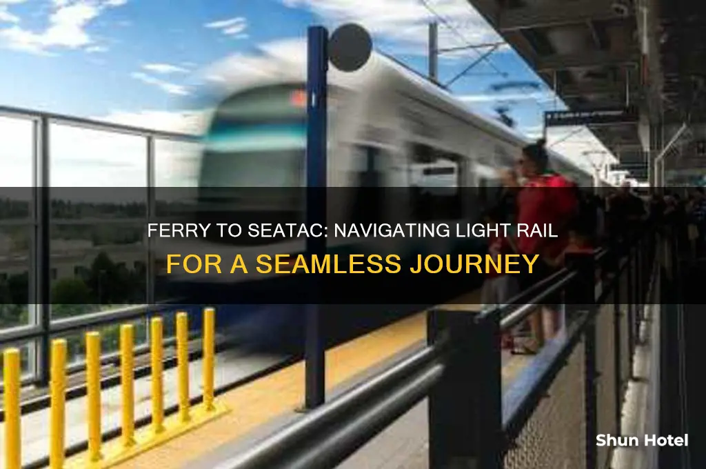 how to get from ferry to seatac airport light rail