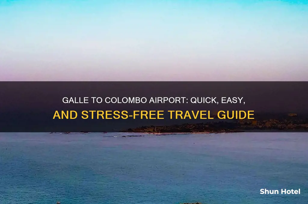 how to get from galle to colombo airport