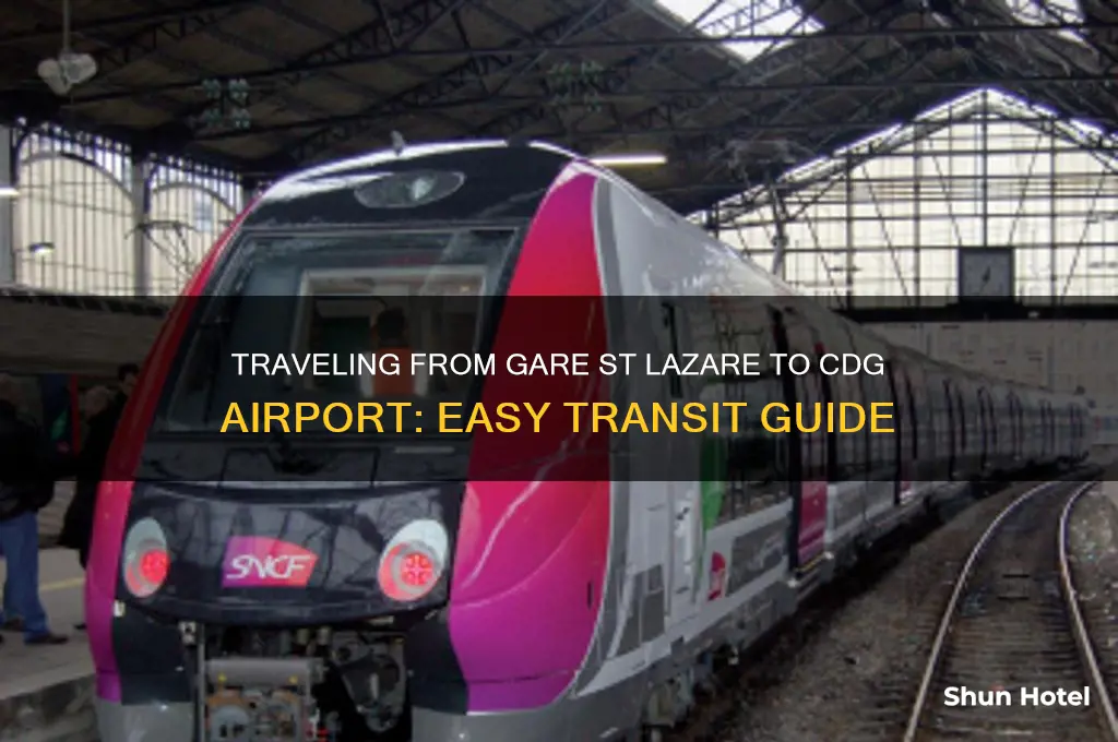 how to get from gare st lazare to cdg airport
