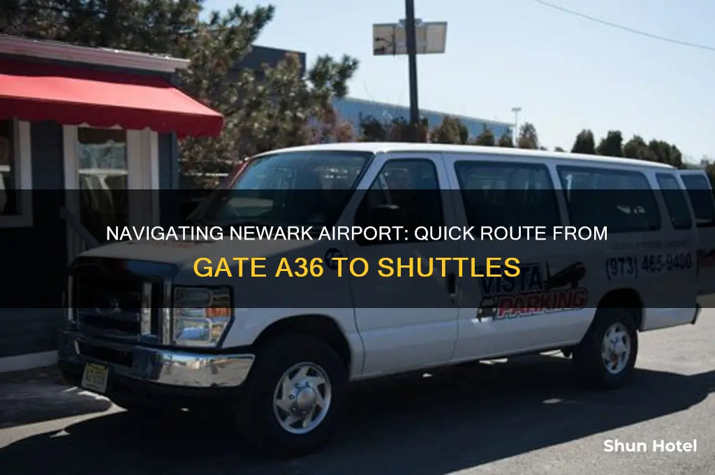 how to get from gate a36 to airport shuttles ewr