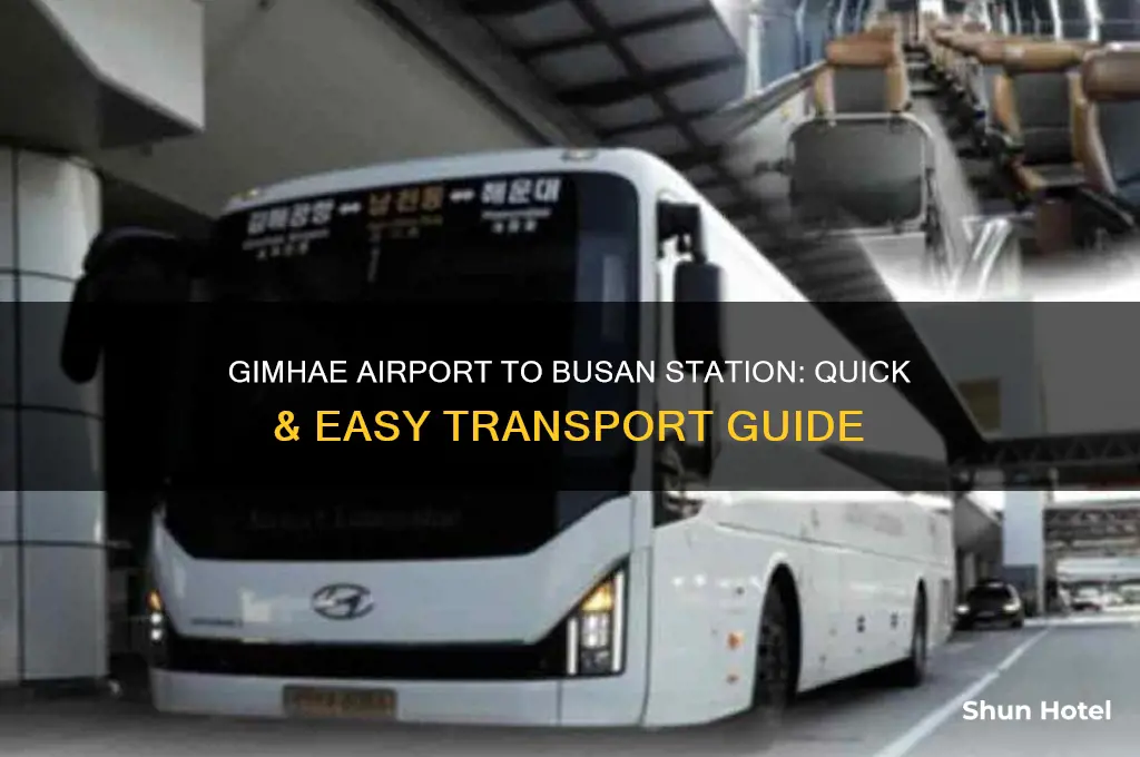 how to get from gimhae airport to busan station