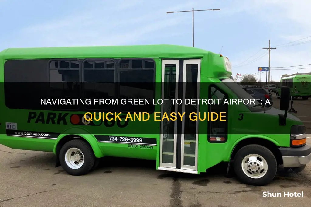 how to get from green lot to detroit airport