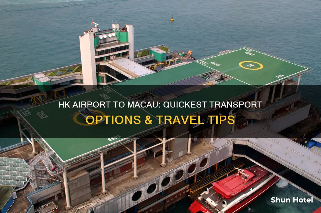 how to get from hk airport to macau