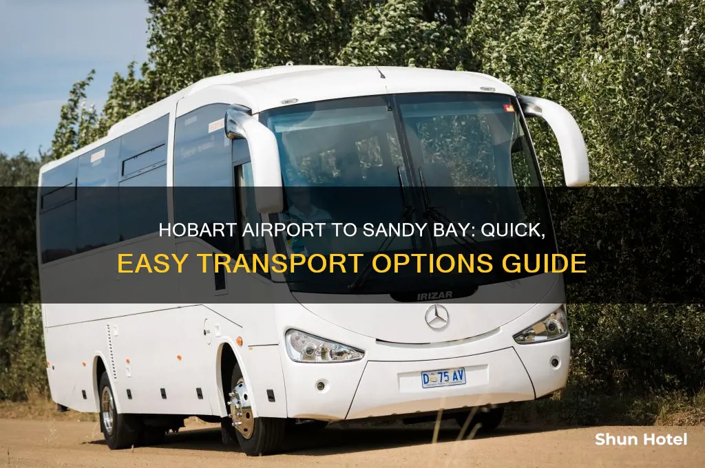 how to get from hobart airport to sandy bay