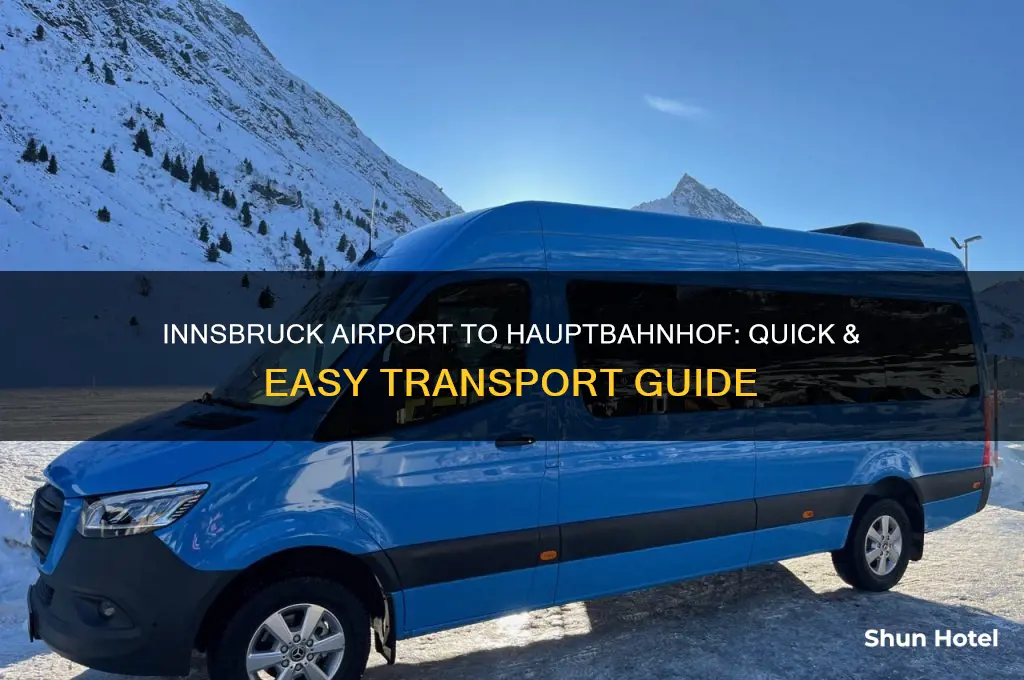 how to get from innsbruck airport to hauptbahnhof