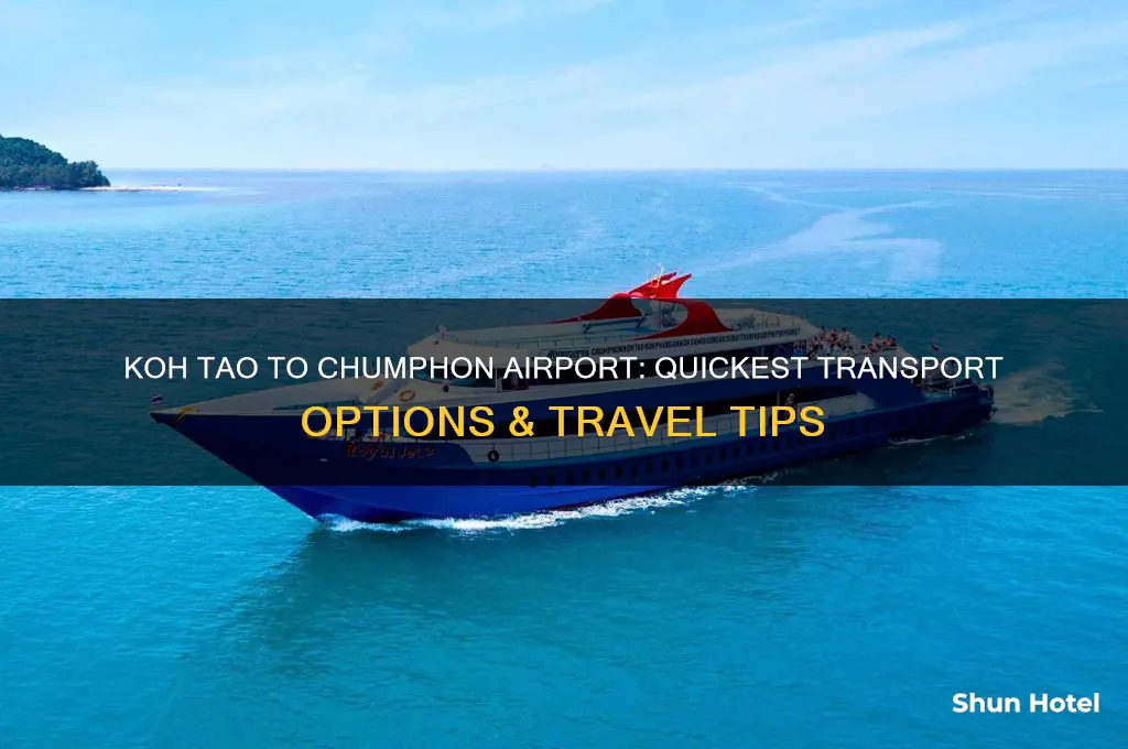 how to get from koh tao to chumphon airport