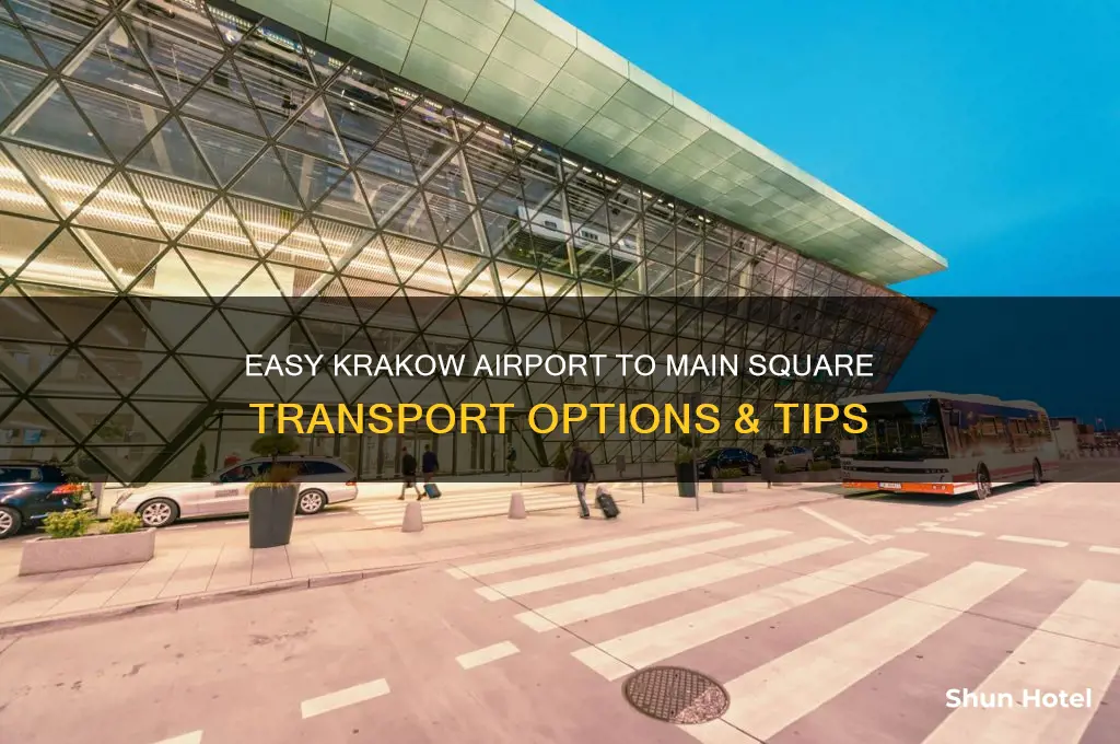 how to get from krakow airport to main square