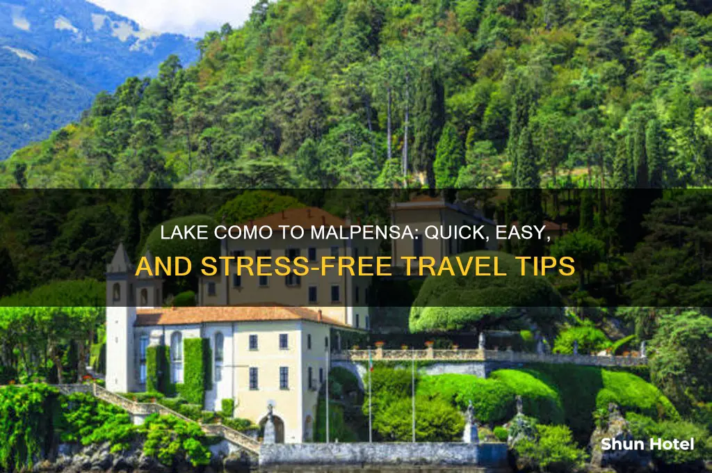 how to get from lake como to malpensa airport