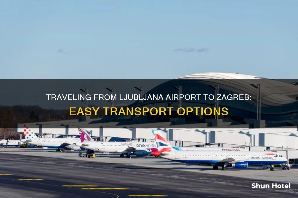 how to get from ljubljana airport to zagreb