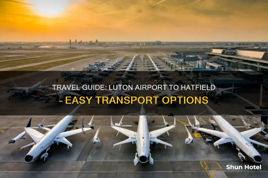 how to get from luton airport to hatfield