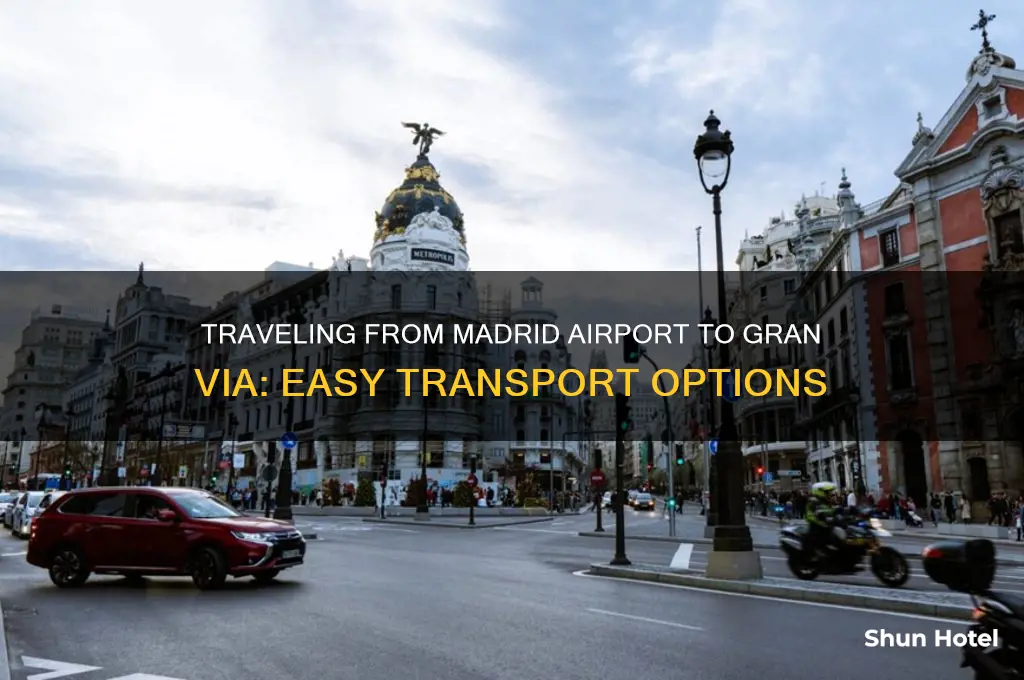 how to get from madrid airport to gran via