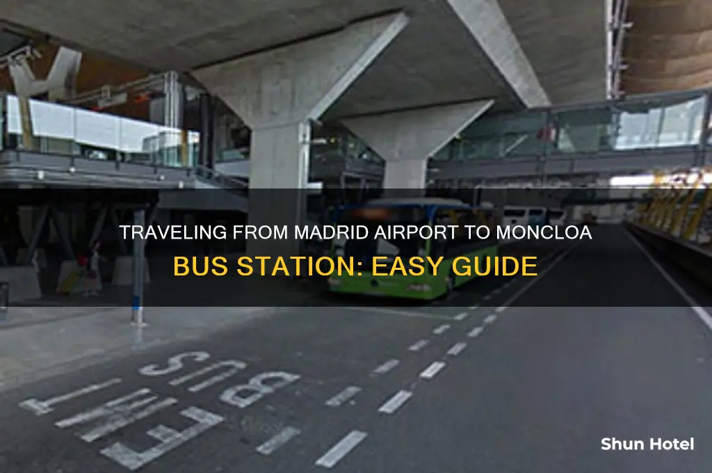 how to get from madrid airport to moncloa bus station